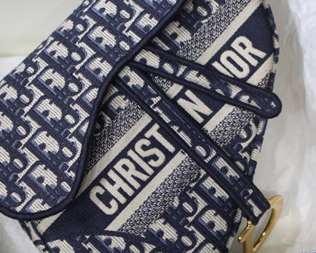 Christian Dior Saddle Denim Canvas Bag M0446