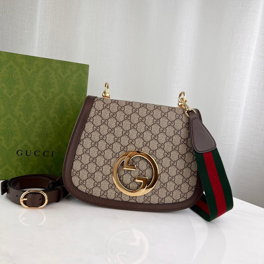 Gucci Blondie Medium Shoulder Bag With Round Interlocking G 699210