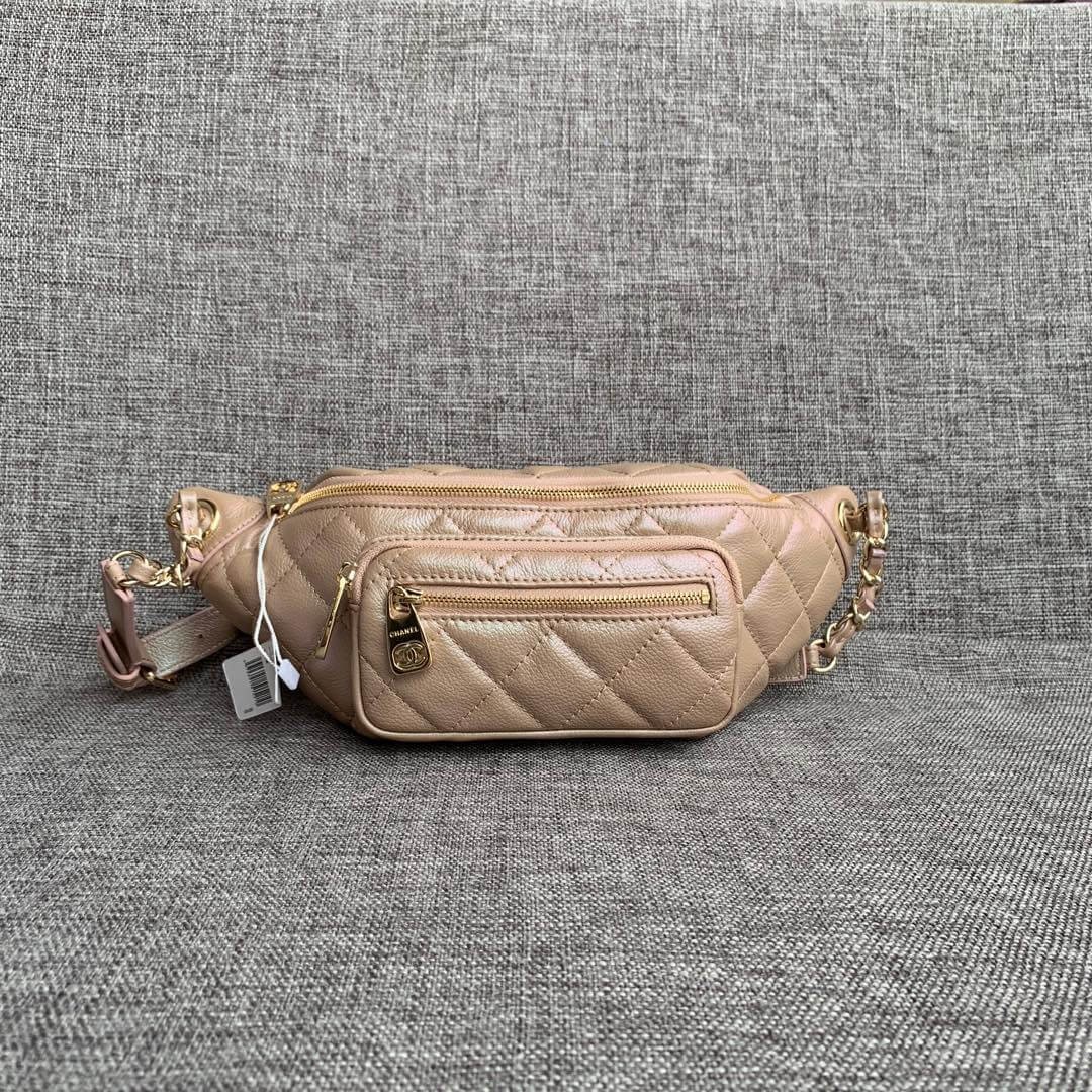 Chanel Quilted Caviar Clafskin Waist Bag AS0556