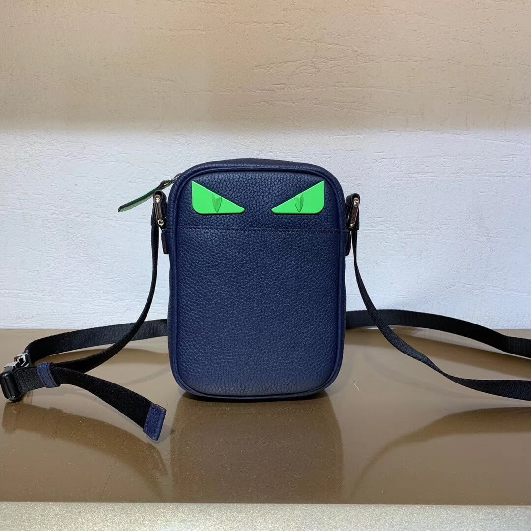 Fendi Grained Leather Small Messenger Bag 7VA456