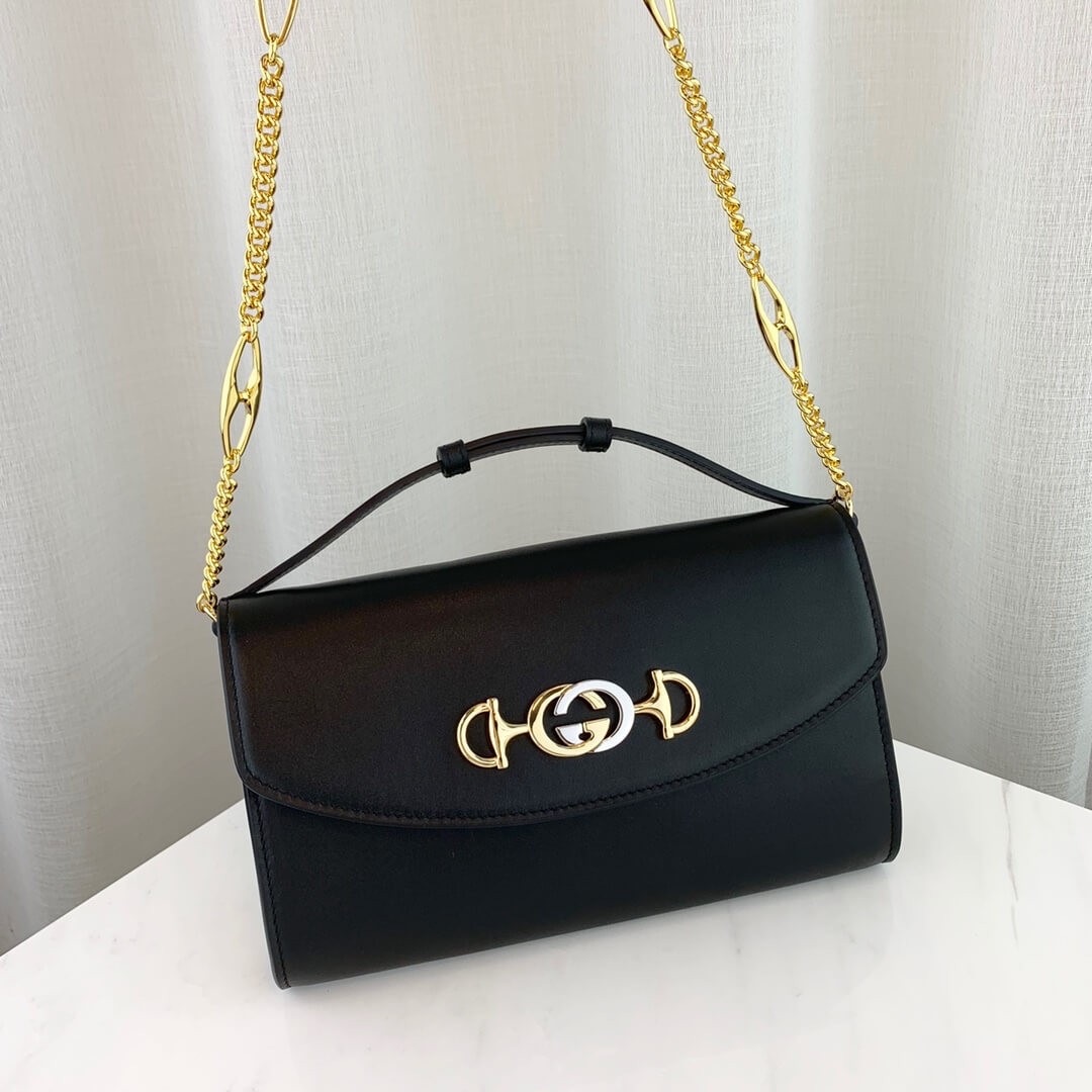 Gucci Zumi Smooth Leather Small Shoulder Bag 572375