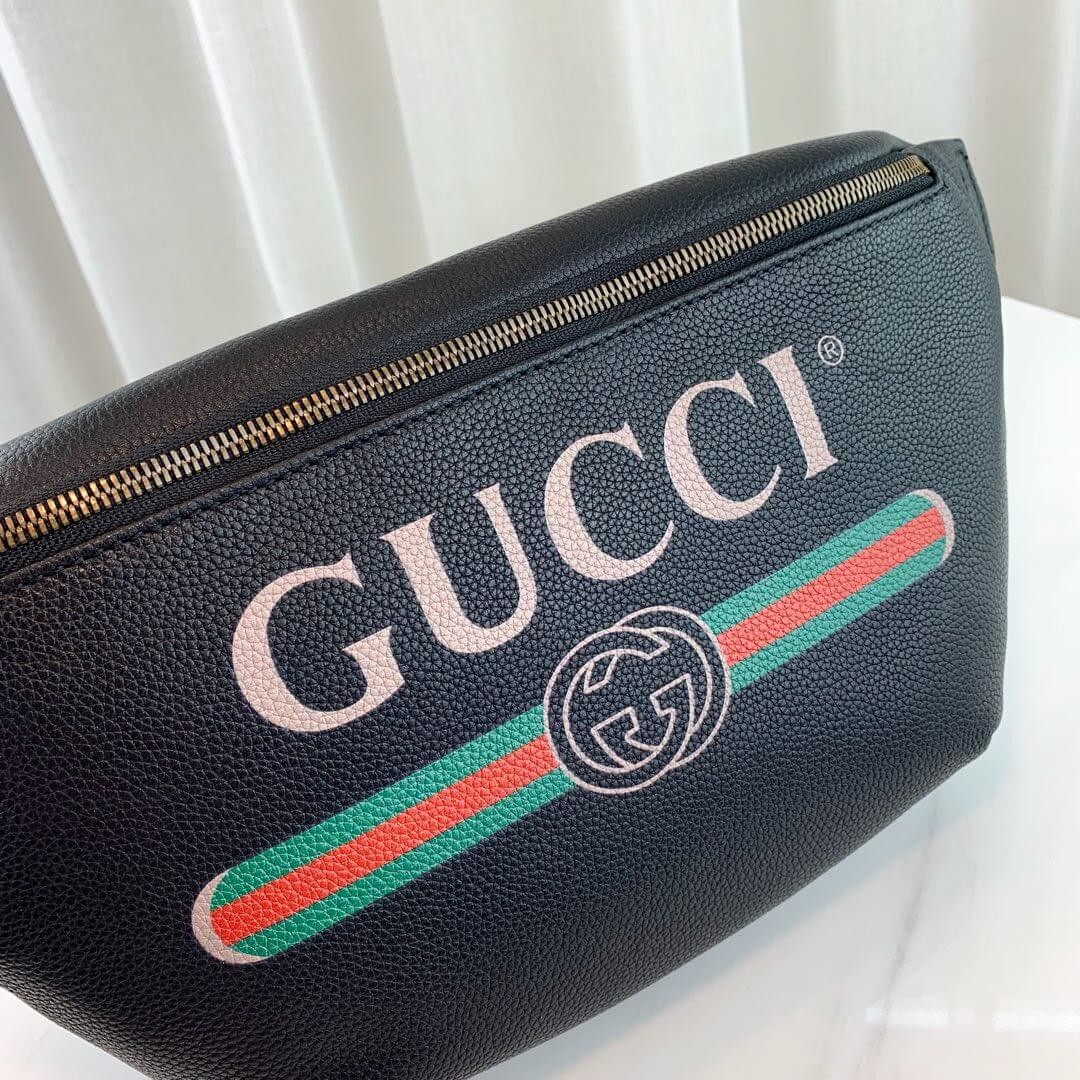 Gucci Print Leather Belt Bag 493869