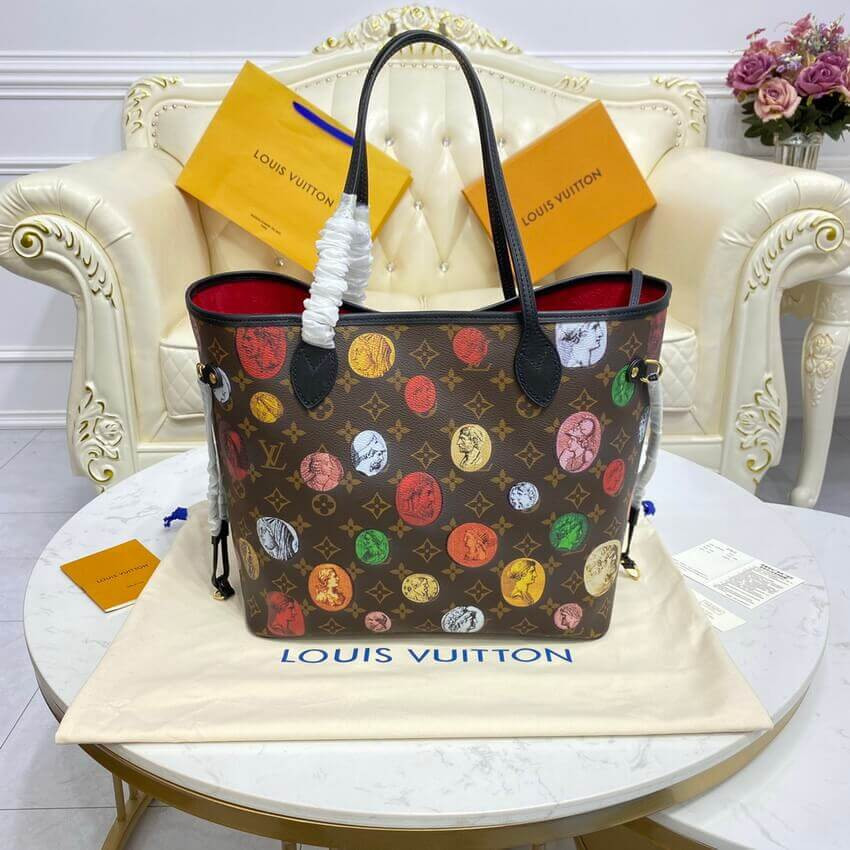 Louis Vuitton Monogram Cameo Printed Neverfull MM M45923
