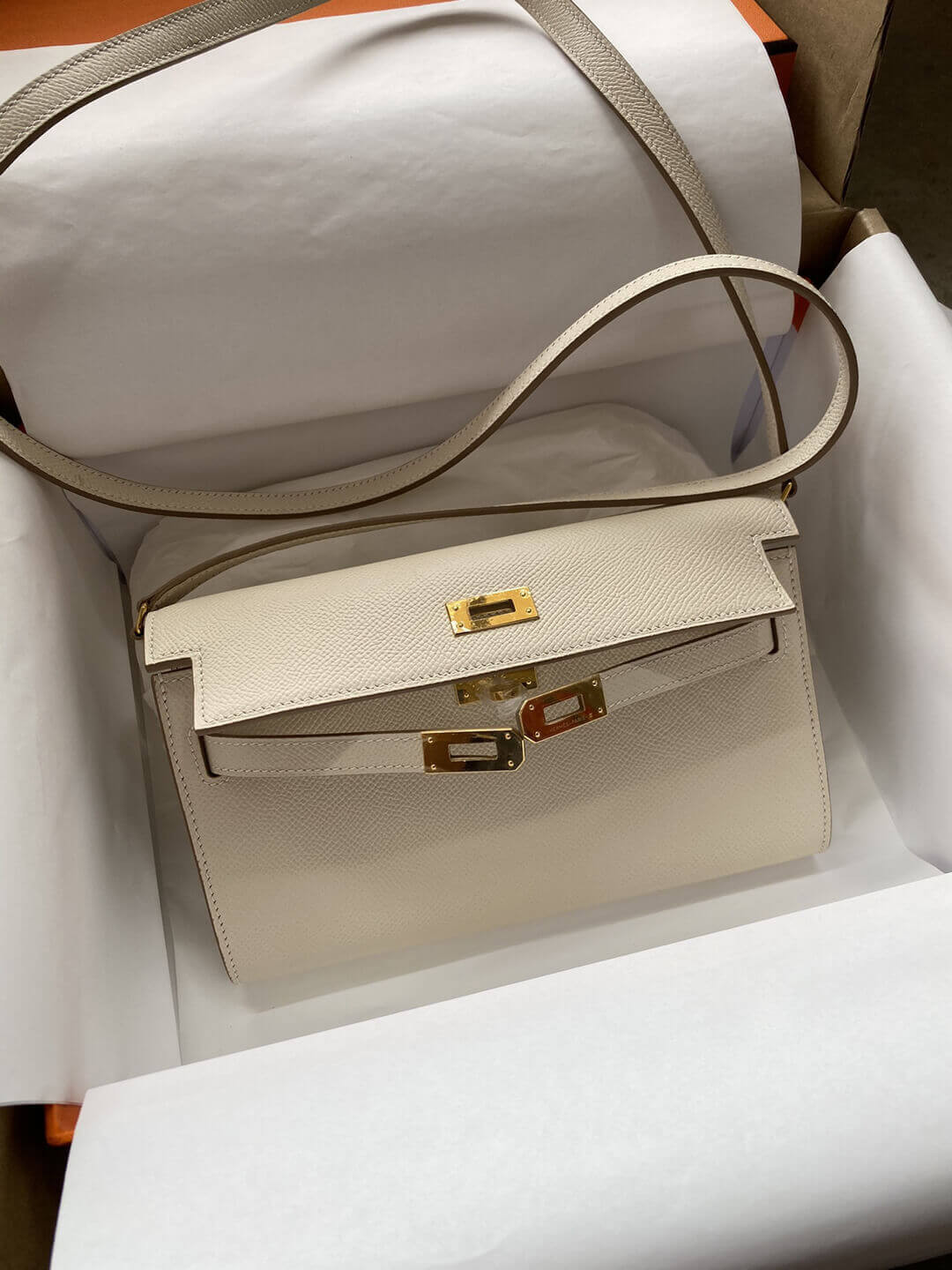 Hermes Kelly Wallet to Go Woc 499041 Off-White