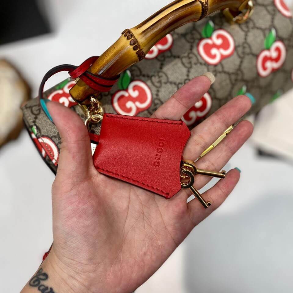 Gucci GG Apple Print Padlock Shoulder Bag 603221