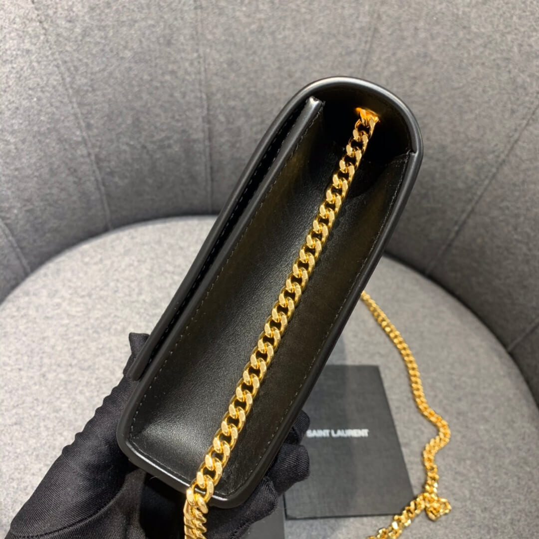 Saint Laurent Smooth Calfskin Medium Classic Monogram Kate Tassel Satchel 354119