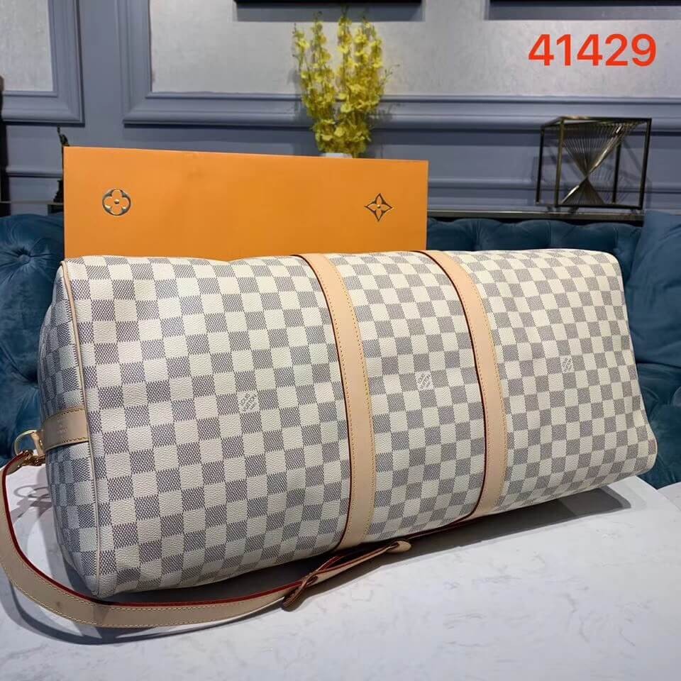 Louis Vuitton Damier Azur Keepall Bandouliere 55 N41429