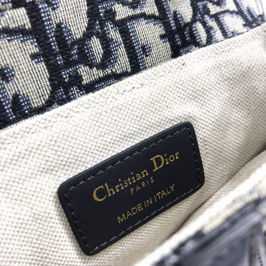 Dior Mini Saddle Bag Blue Oblique Jacquard M0447