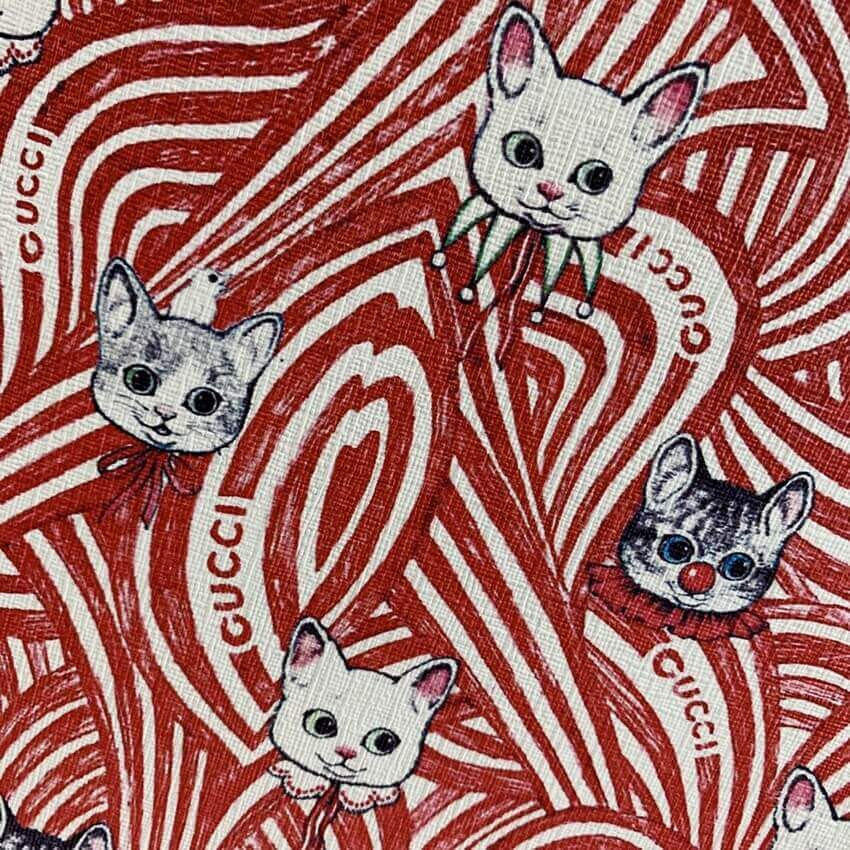 Gucci Yuko Higuchi Tote Bag Cat Print 605614