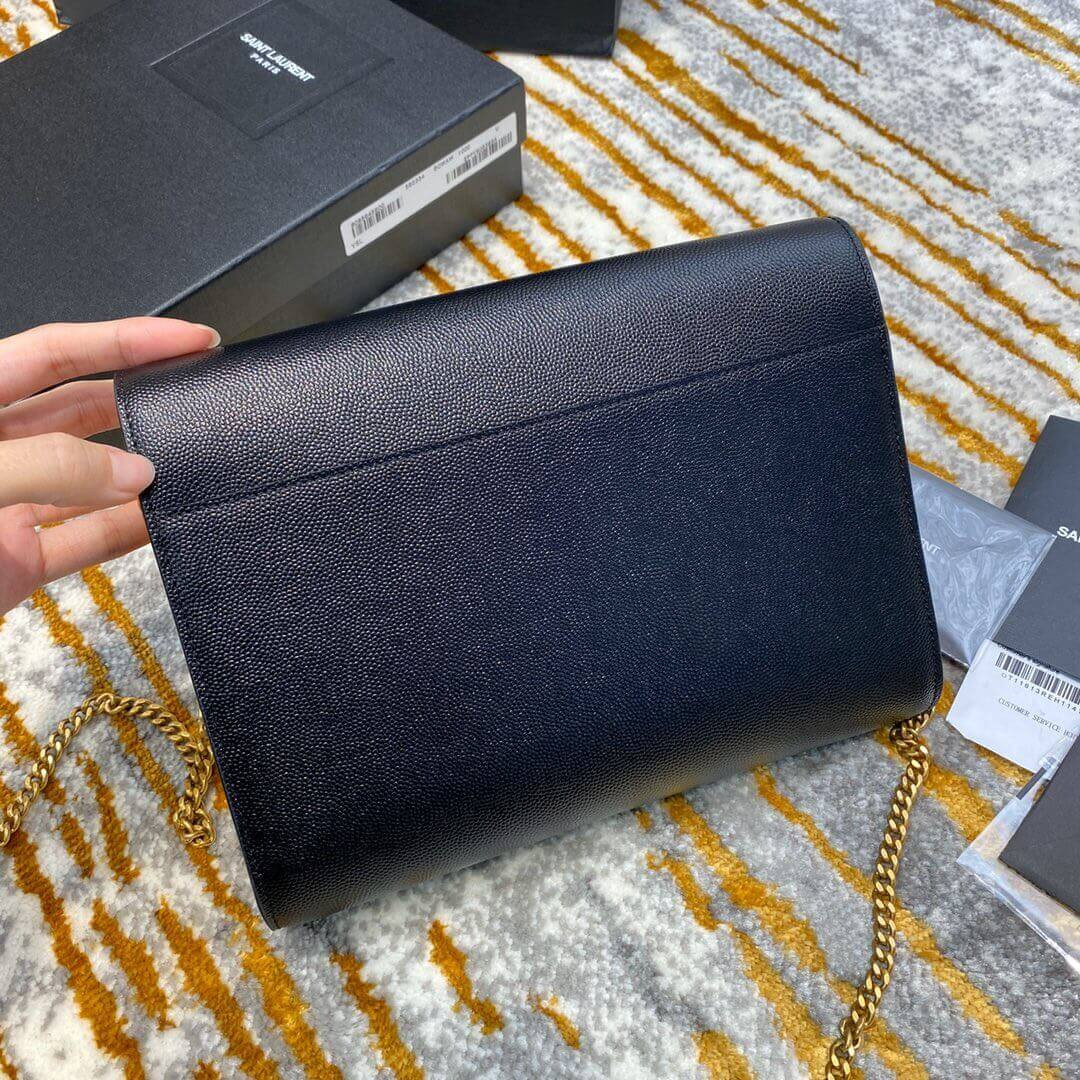 YSL Saint Laurent Cassandra Wallet On Chain In Grain Leather 582334