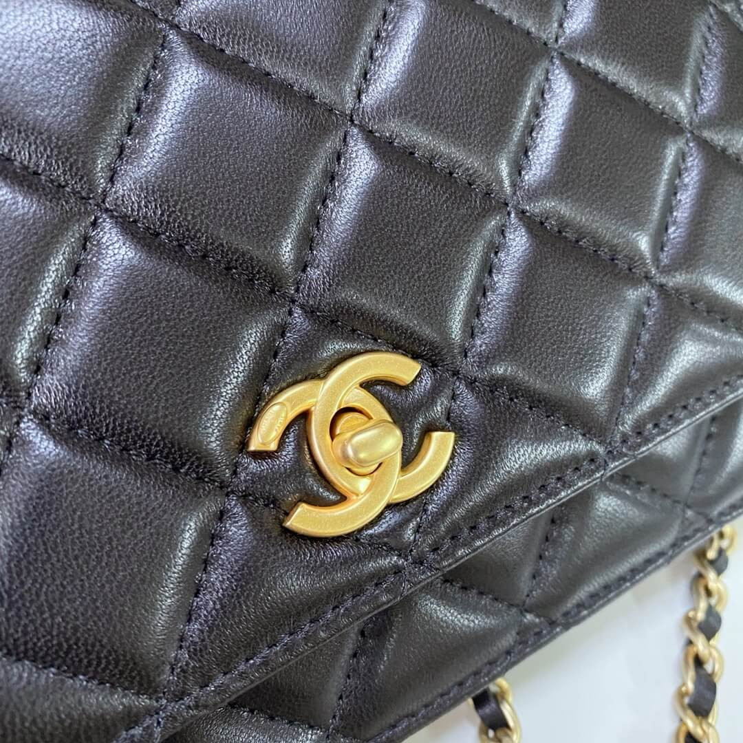 Chanel WOC With CC Details On Strap AP1450 in Lambskin