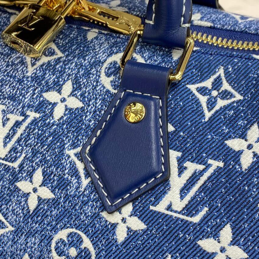 Louis Vuitton Monogram Jacquard Denim Speedy Bandouliere 25 M59609