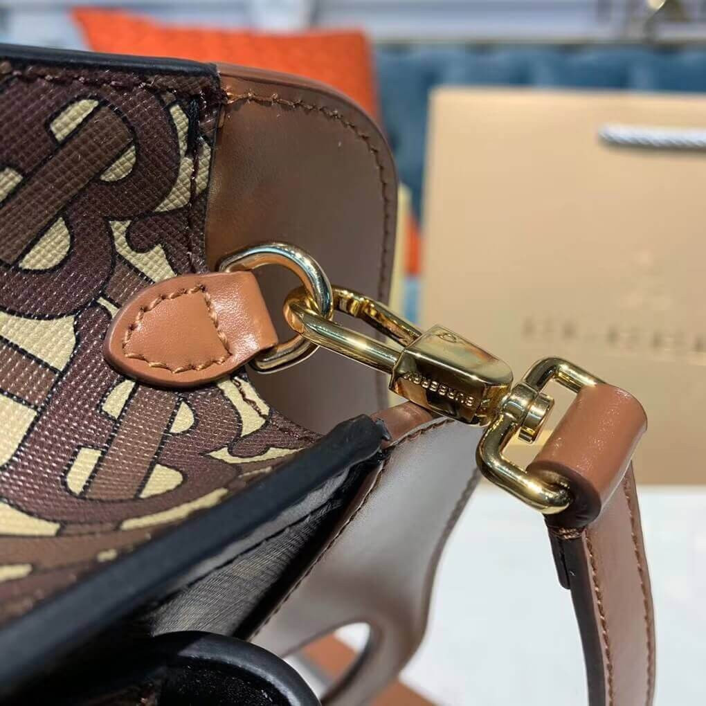 Burberry Small Monogram Stripe E-canvas Pocket Bag 80193631