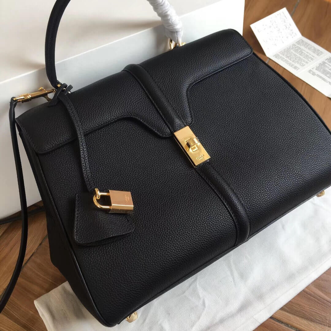 Celine Medium 16 Bag In Grained Calfskin 187373