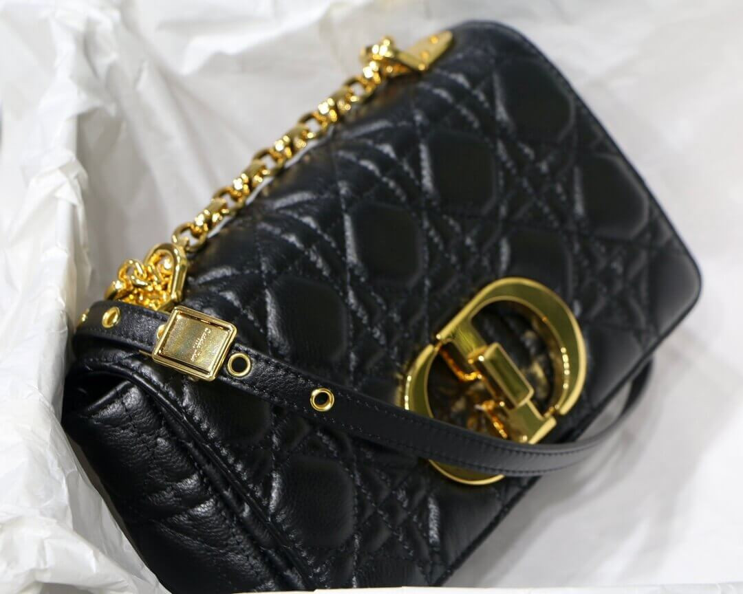 Dior Small Caro Bag in Supple Cannage Calfskin M9241