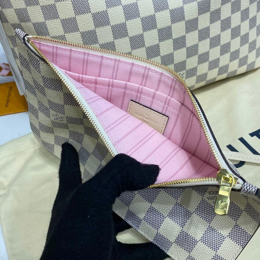 Louis Vuitton Damier Azur Neverfull MM N45295 Pink