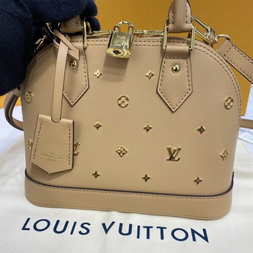 Louis Vuitton Alma BB Monogram Metal in Beige M58638