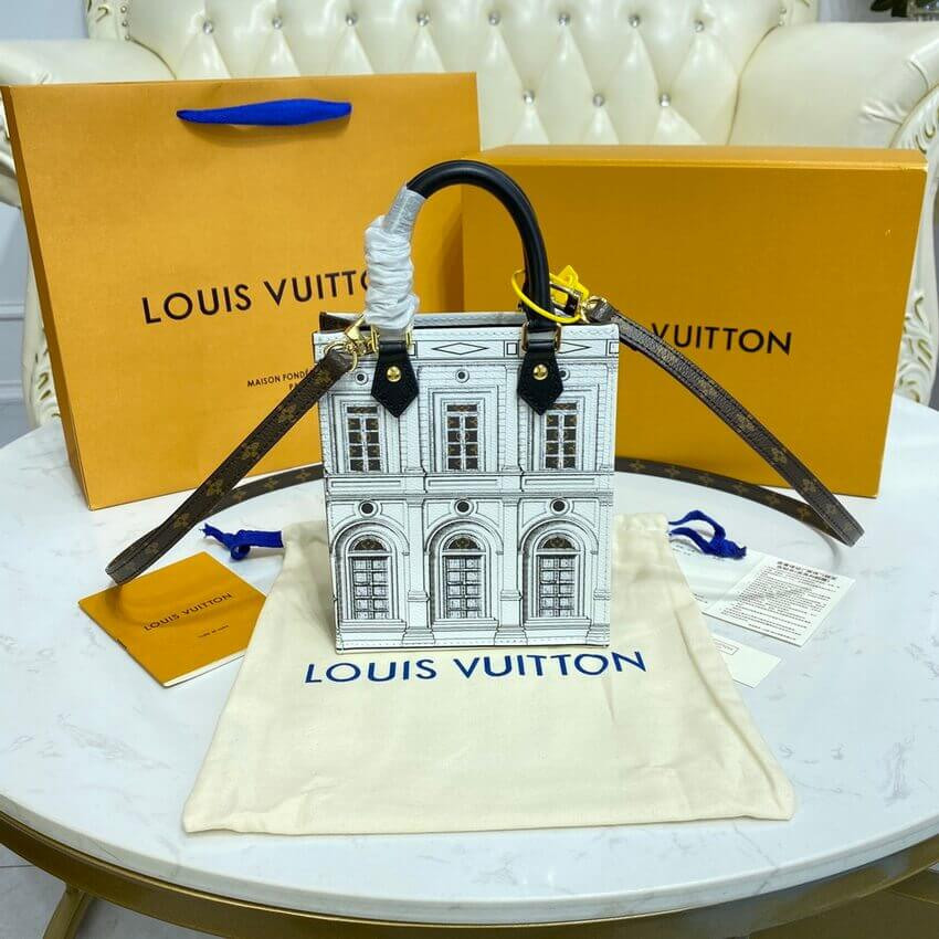 Louis Vuitton Printed Matte Calf Leather Petit Sac Plat M80991