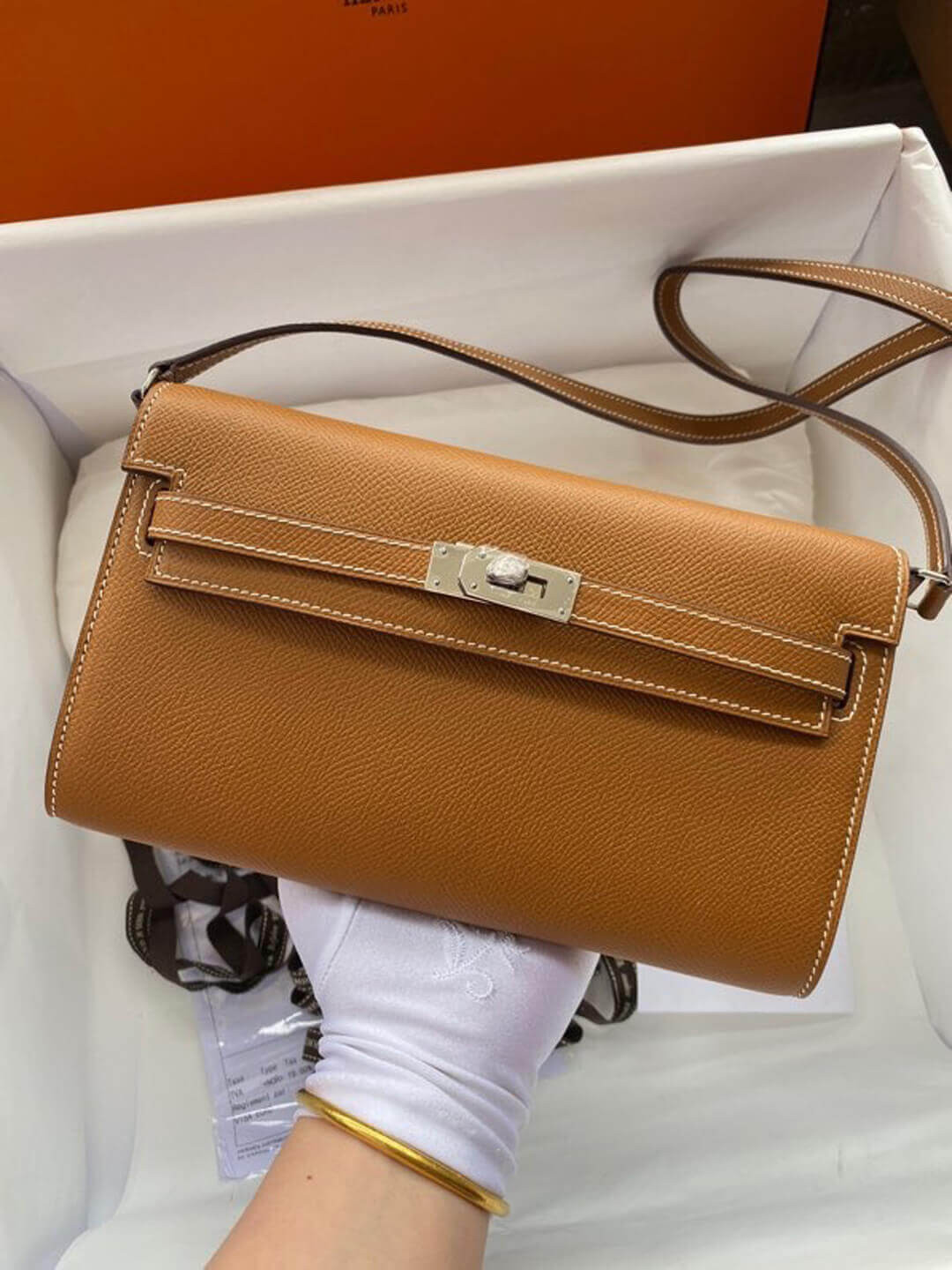 Hermes Kelly Wallet to Go Woc 499041 Brown