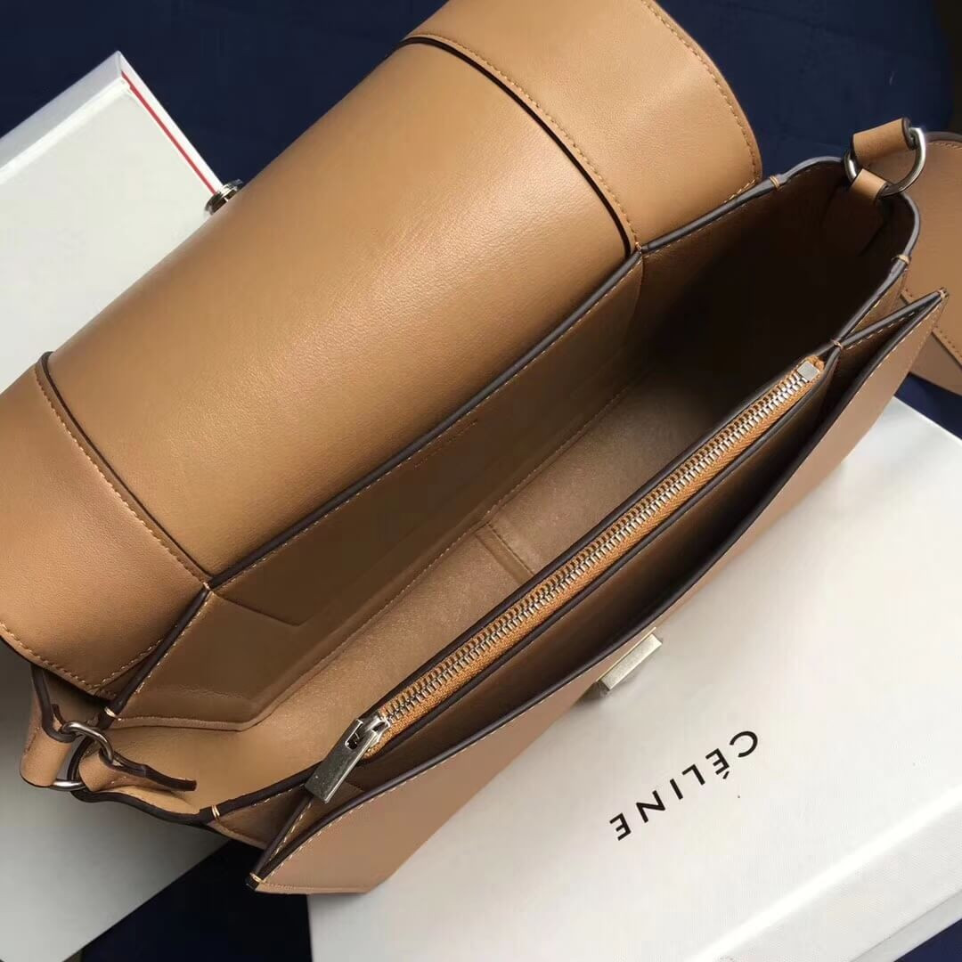 Celine Frame Medium Shoulder Bag 180263 Brown/Black