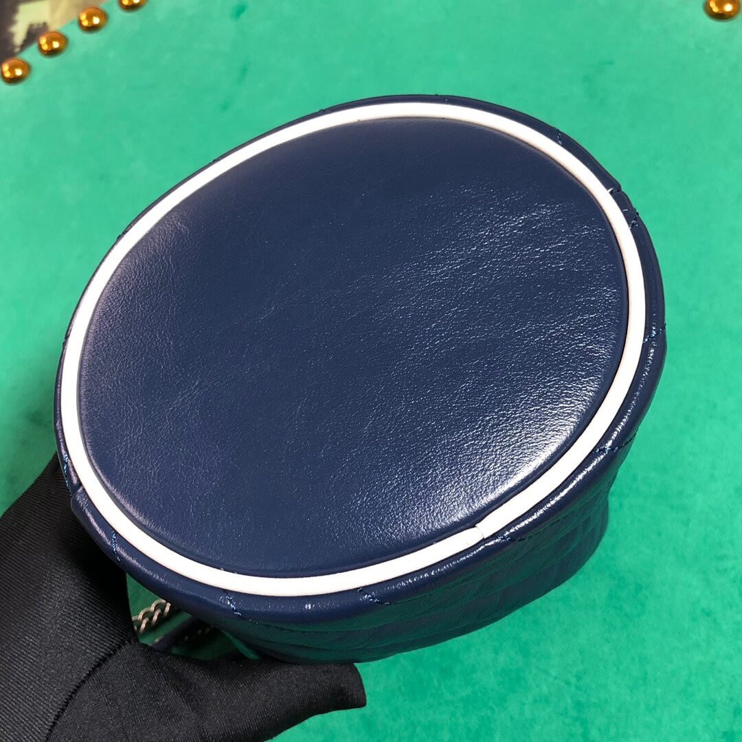 Gucci GG Marmont Mini Bucket Bag 575163 Blue