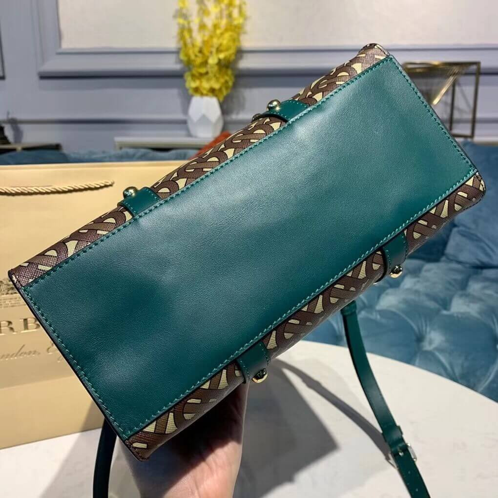 Burberry Small Monogram Print E-canvas Portrait Tote Bag 80250691