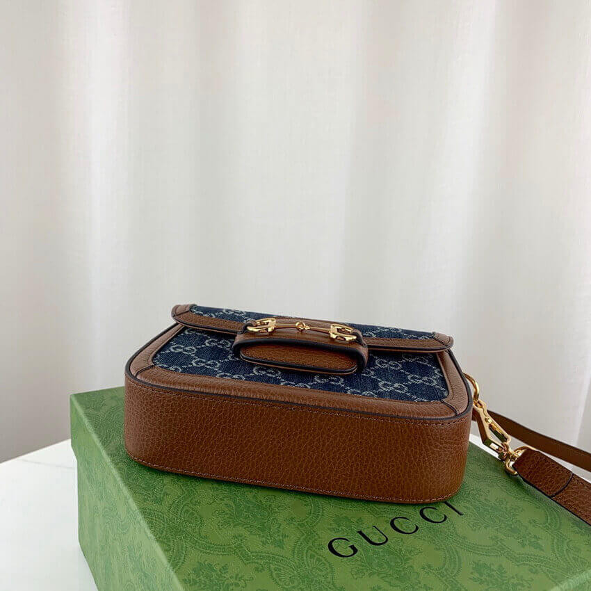 Gucci Horsebit 1955 Denim Mini Bag 658574