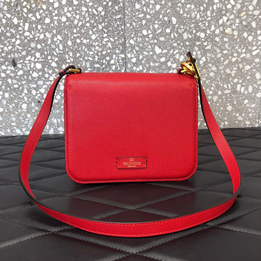 Valentino Small Vsling Shiny Calfskin Shoulder Bag 0021