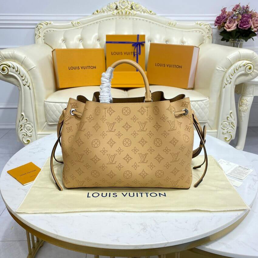 Louis Vuitton Mahina Calf Leather Bella Tote M59655 Arizona Brown