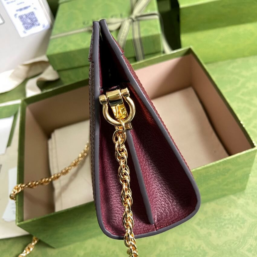 Gucci Ophidia GG Small Shoulder Bag 503877 in Burgundy