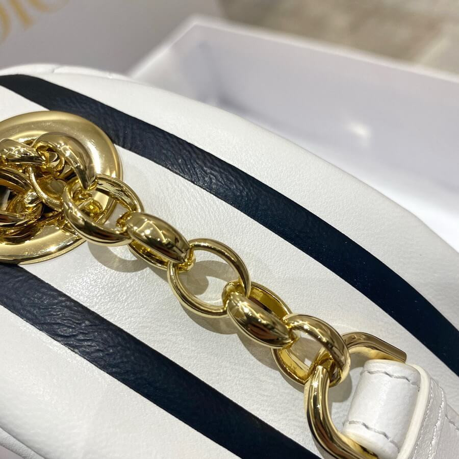 Christian Dior Small Vibe Hobo Bag M7200 White Cannage Lambskin