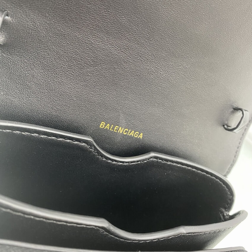 Balenciaga B Small Croc-effect Leather Shoulder Bag