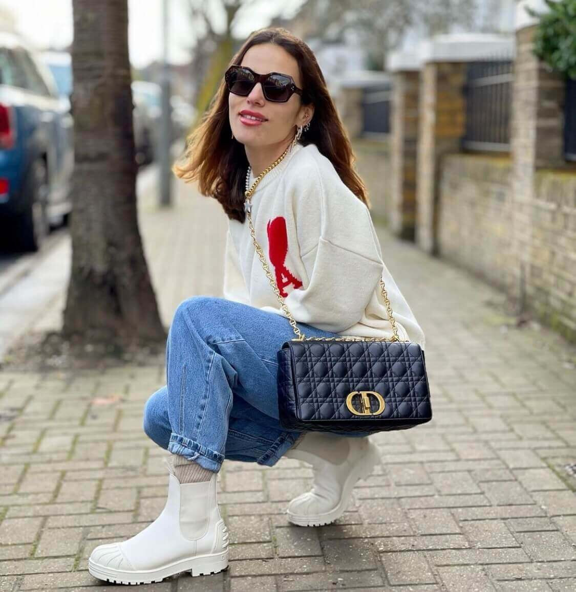 Dior Large Caro Bag in Supple Cannage Calfskin M9243