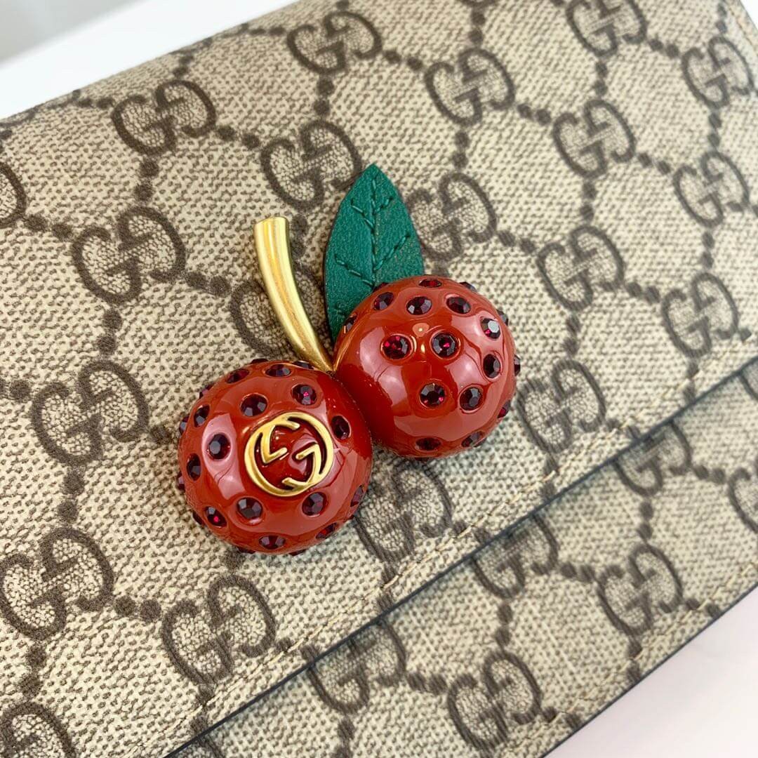 Gucci GG Supreme Mini Bag With Cherries MM 481290