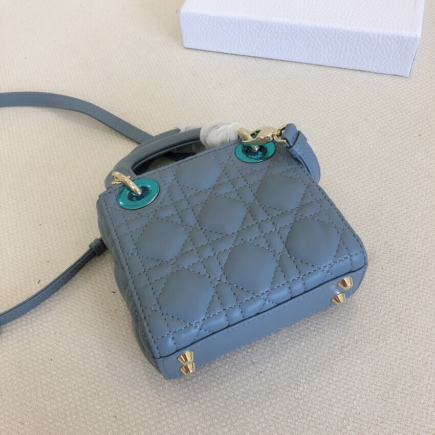 Christian Dior Micro Lady Dior Bag Cannage Lambskin S0856