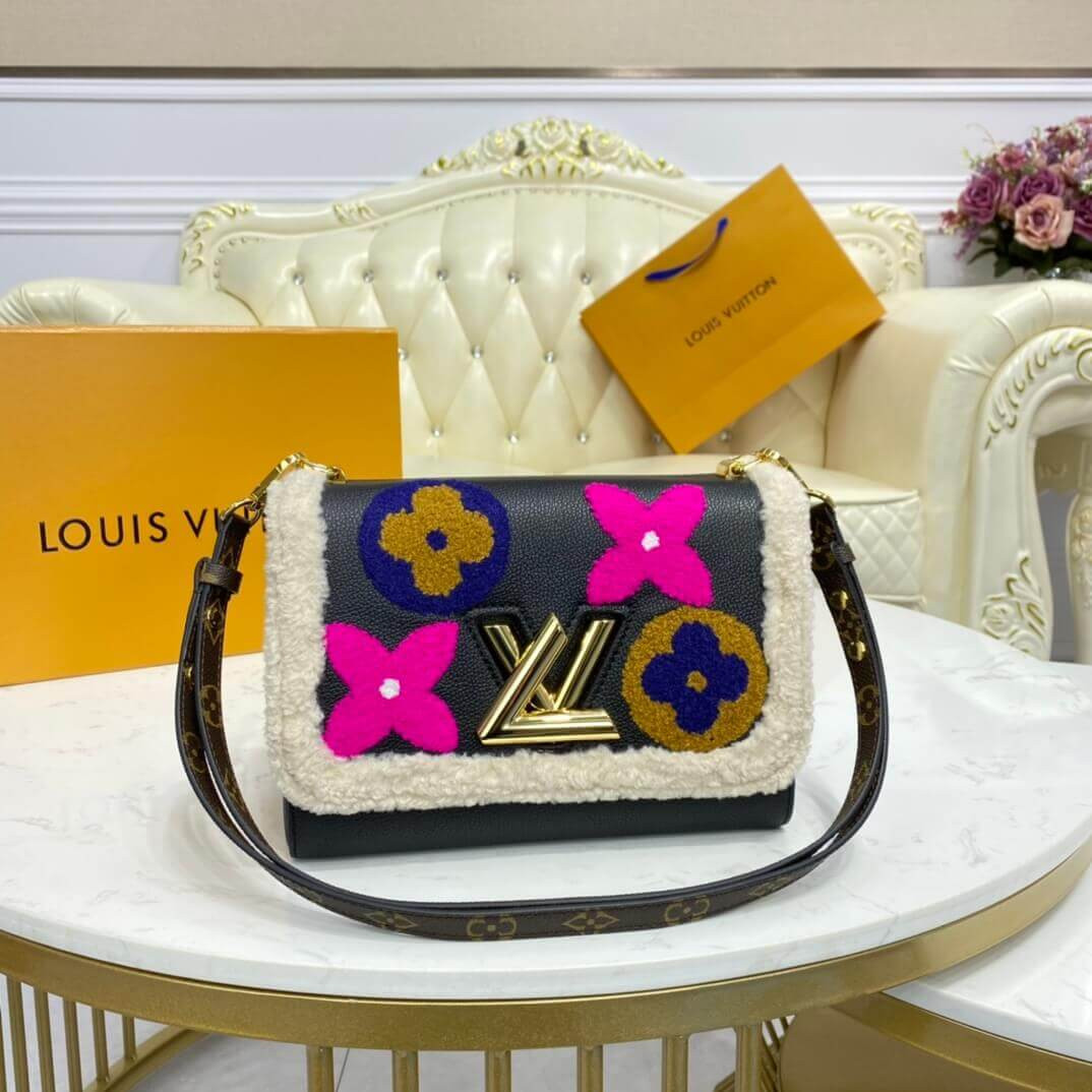 Louis Vuitton Twist MM M56976 In Leather and Shearling