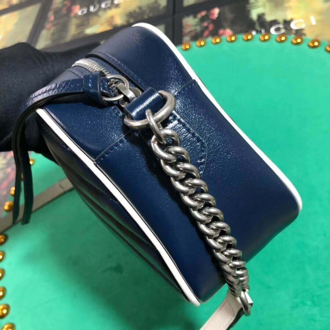 Gucci GG Marmont Small Shoulder Bag 447632 Blue