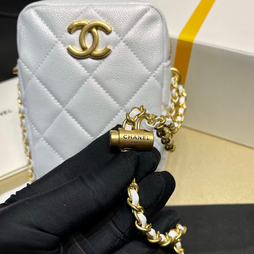 Chanel Mini Camera Bag Iridescent Grained Calfskin Bag AS2857