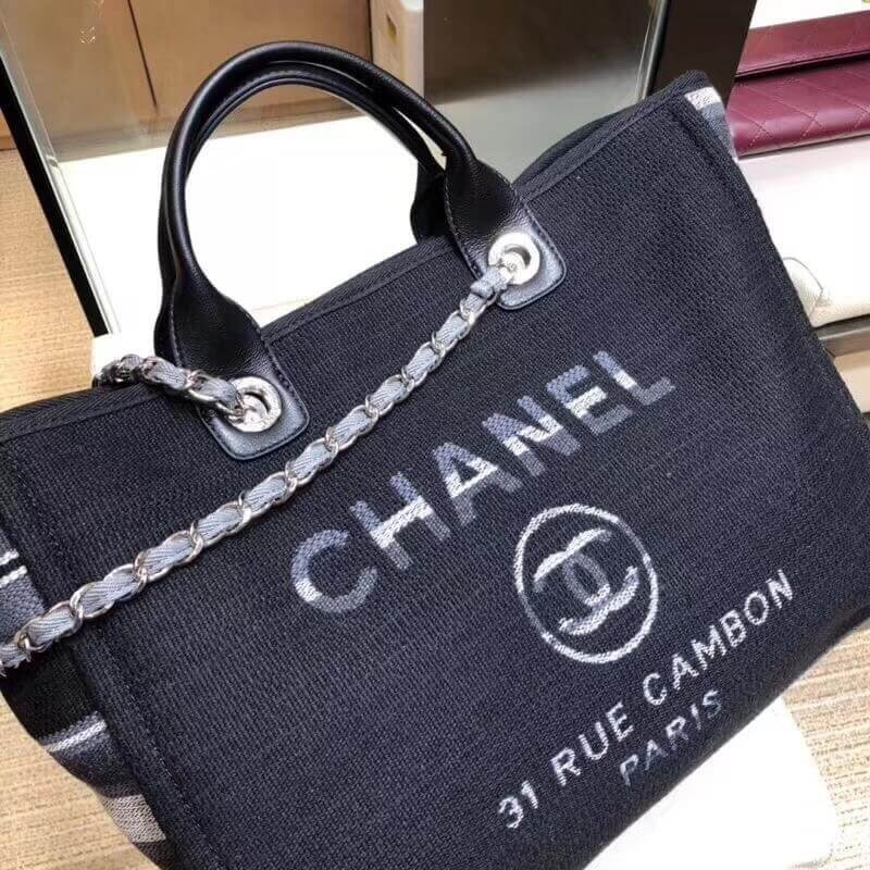 Chanel Deauville Tote 38cm Canvas Bag A66941 Multi