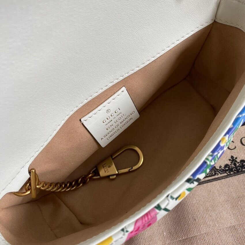 Gucci Ken Scott Print GG Marmont Super Mini Bag 476433