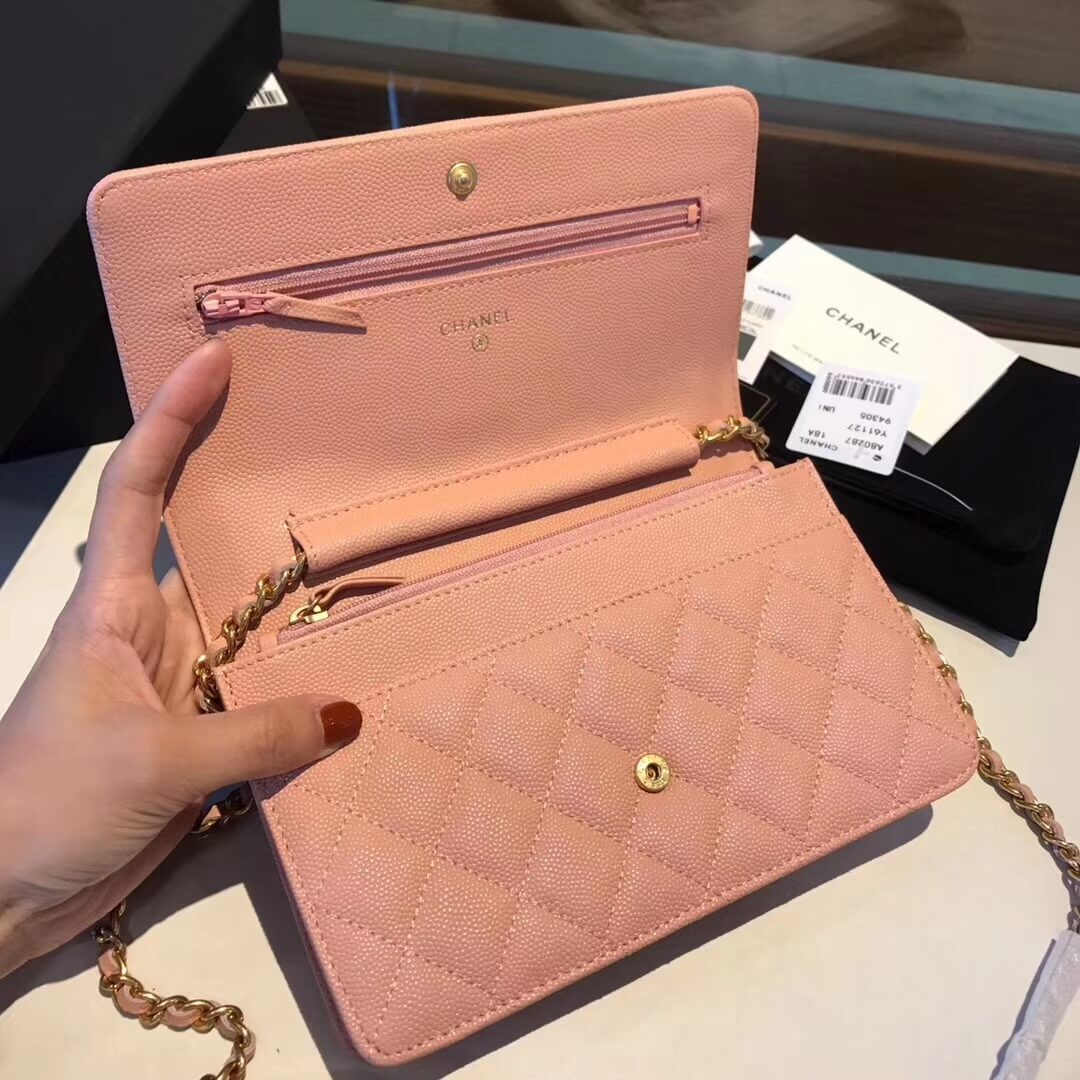 Chanel Quilted Caviar Leboy Woc Chain Bag 80287