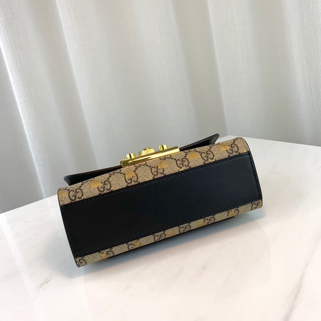 Gucci Padlock Small GG Bees Shoulder Bag 409487