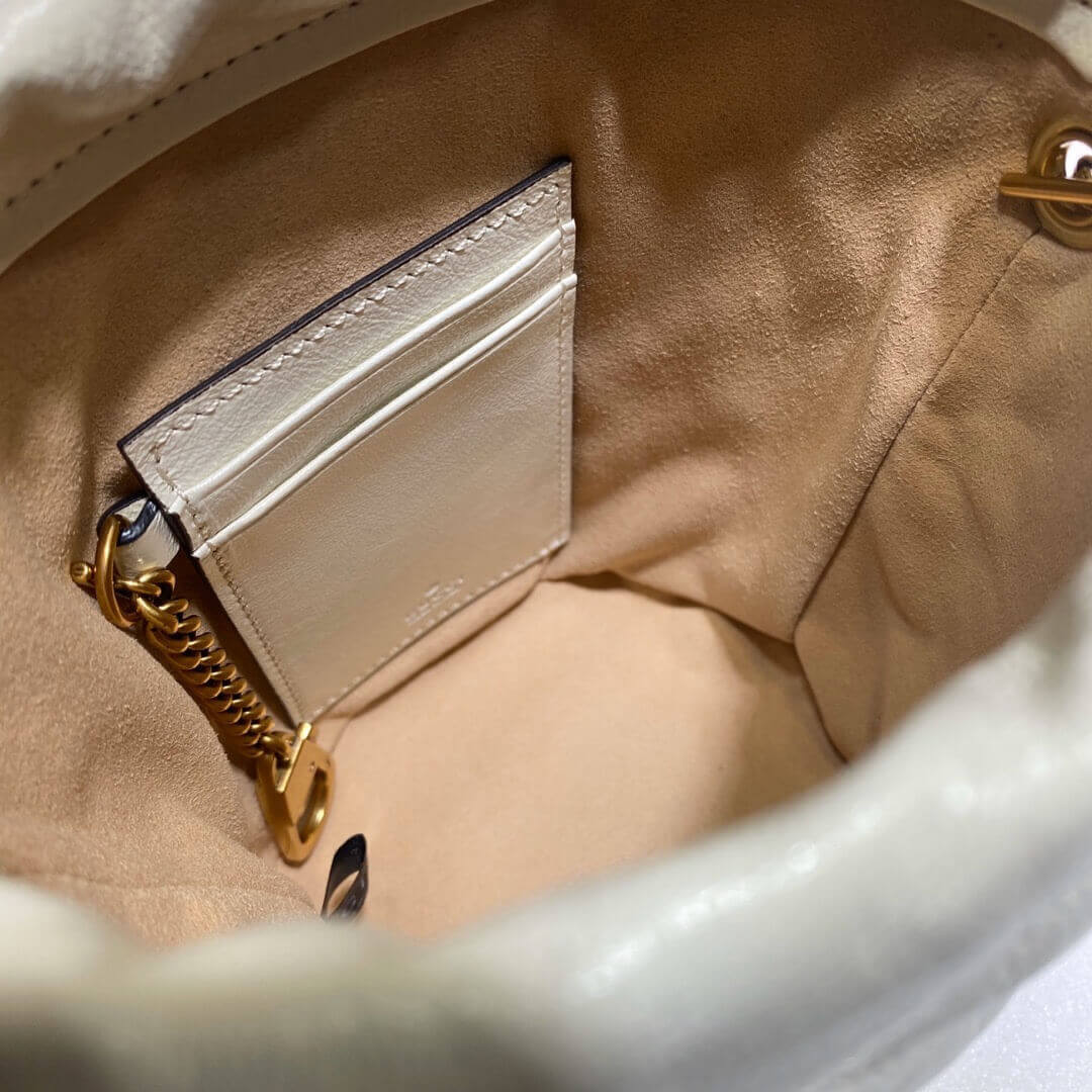 Gucci GG Marmont Mini Bucket Bag 575163 White