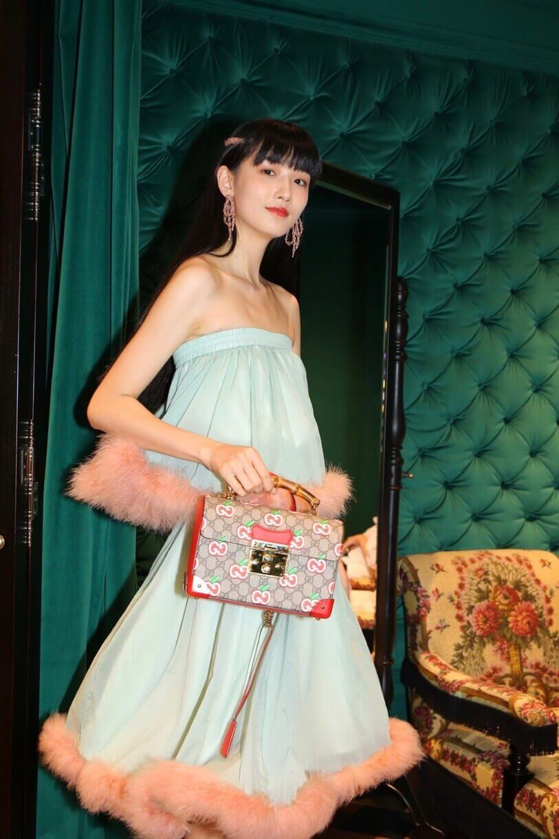 Gucci GG Apple Print Padlock Shoulder Bag 603221