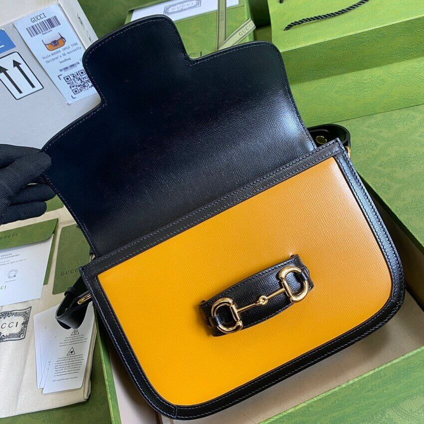 Gucci Horsebit 1955 Small Bag 602204 in White/Sand Leather