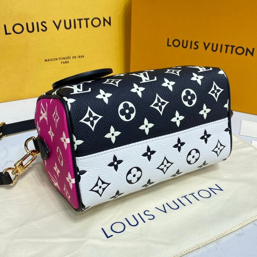 Louis Vuitton Monogram Empreinte Leather Speedy Bandouliere 20 M46118 M46088
