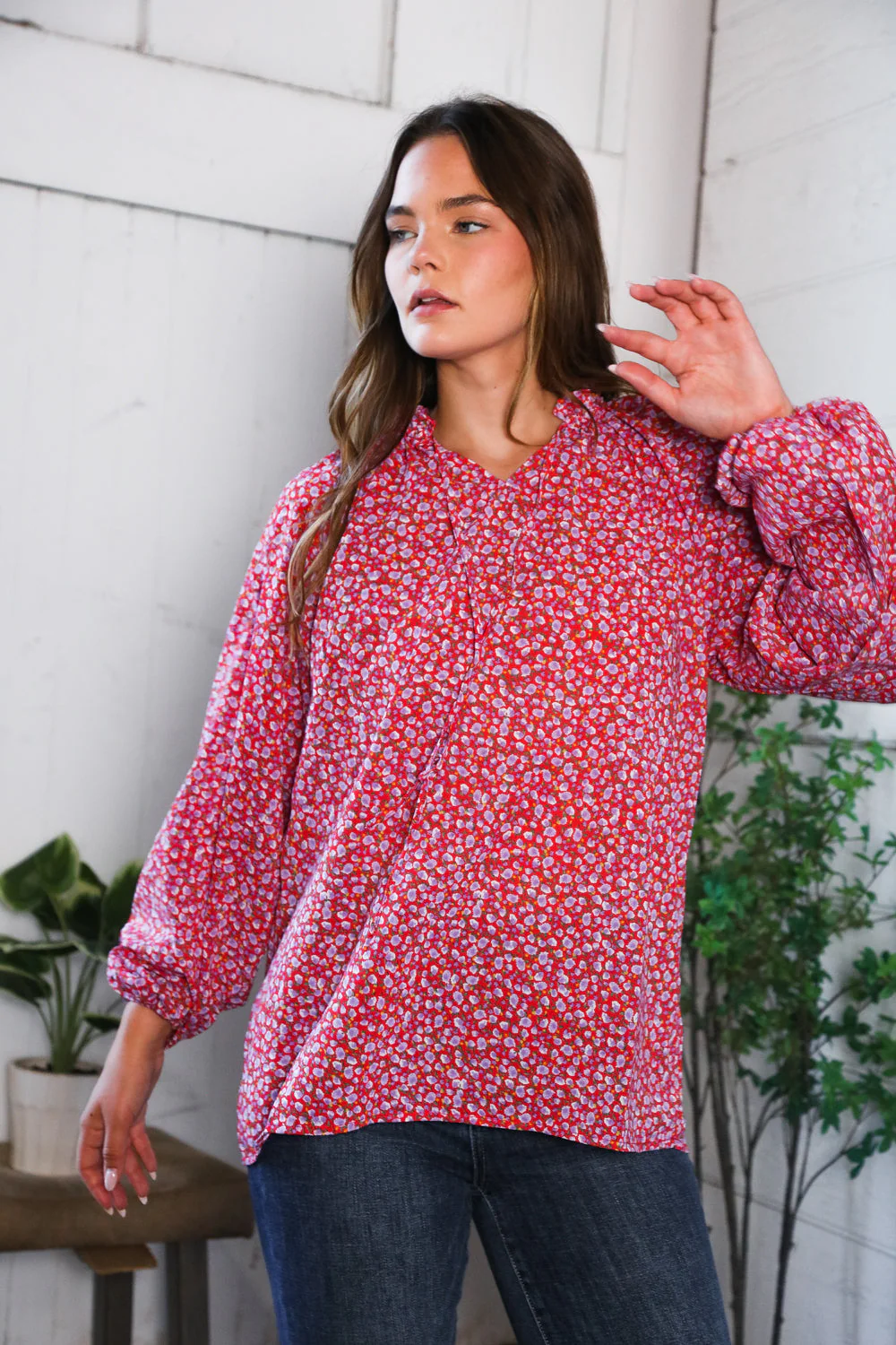 Poppy Daydream Floral Woven Blouse
