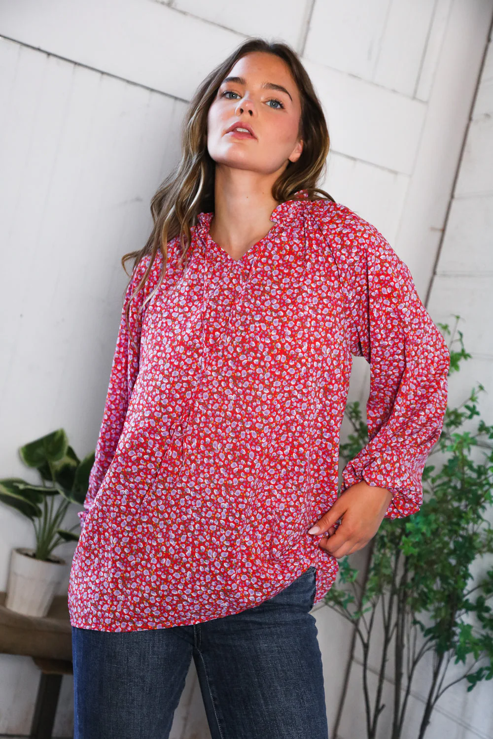 Poppy Daydream Floral Woven Blouse