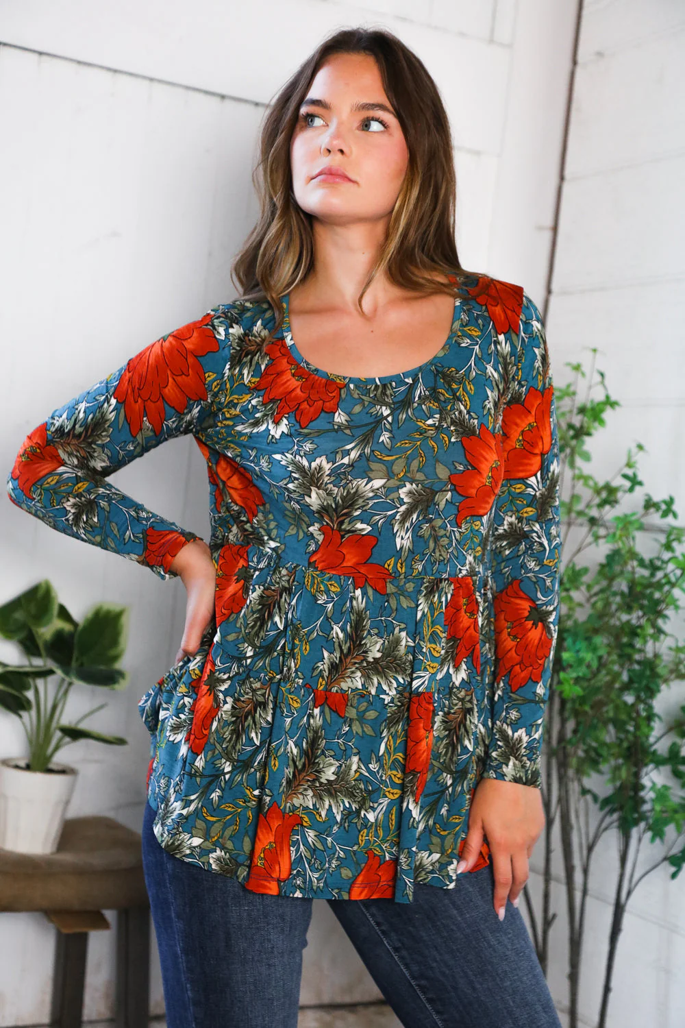 The Scarlet Fields Babydoll Blouse