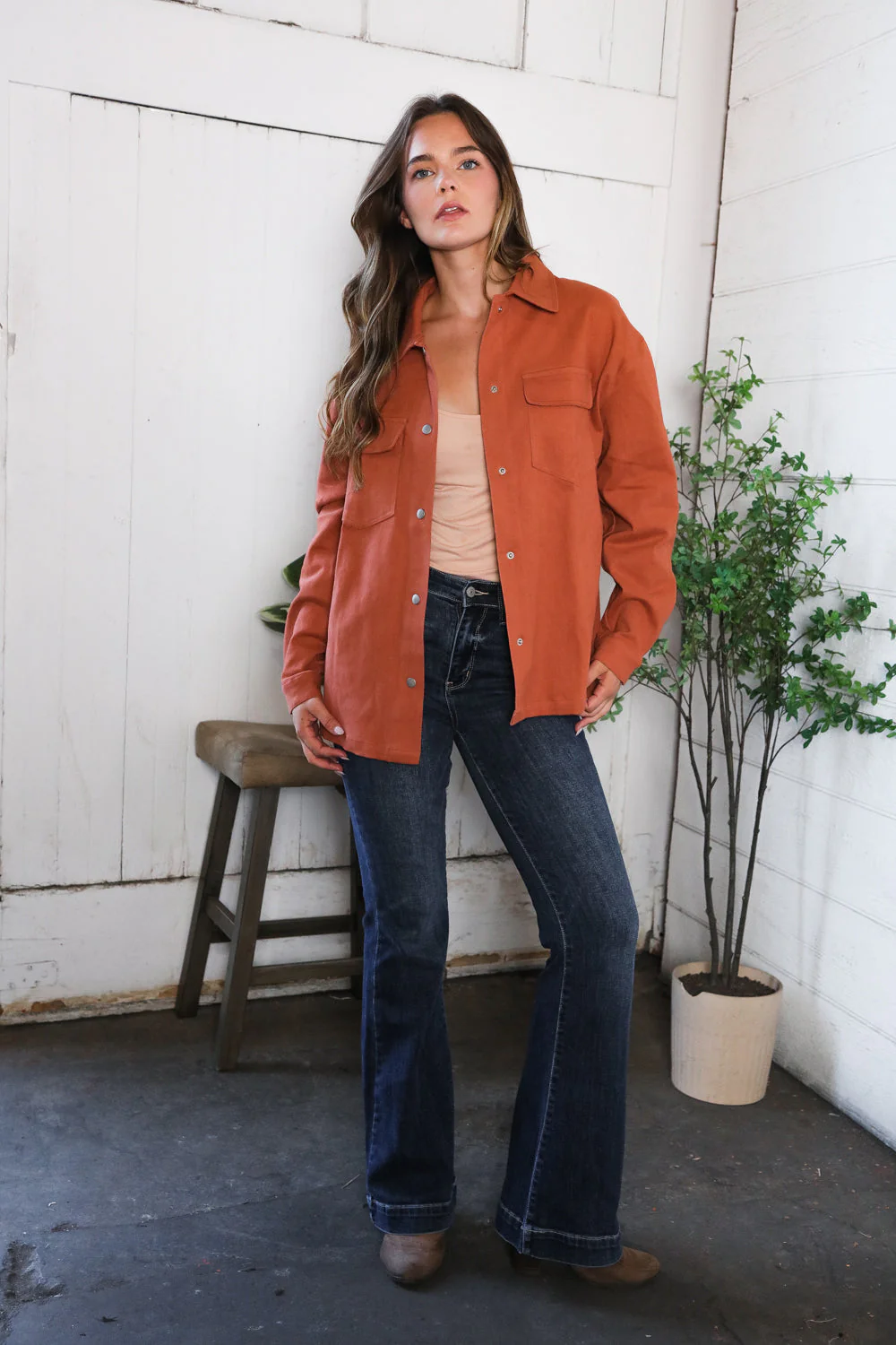 Peaceful Threads Burnt Orange Jacket